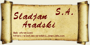 Slađan Aradski vizit kartica